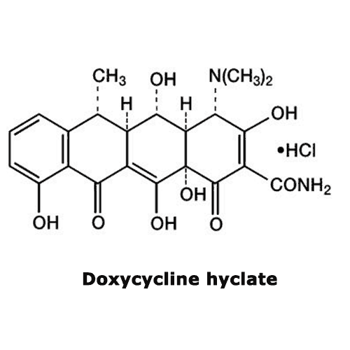 Stability of doxycycline hyclate 15%
