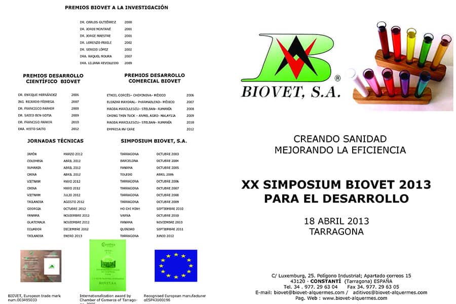 XXI International Symposium Biovet. April, 2013