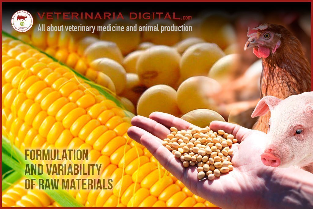 Formulation and variability of raw materials in feed